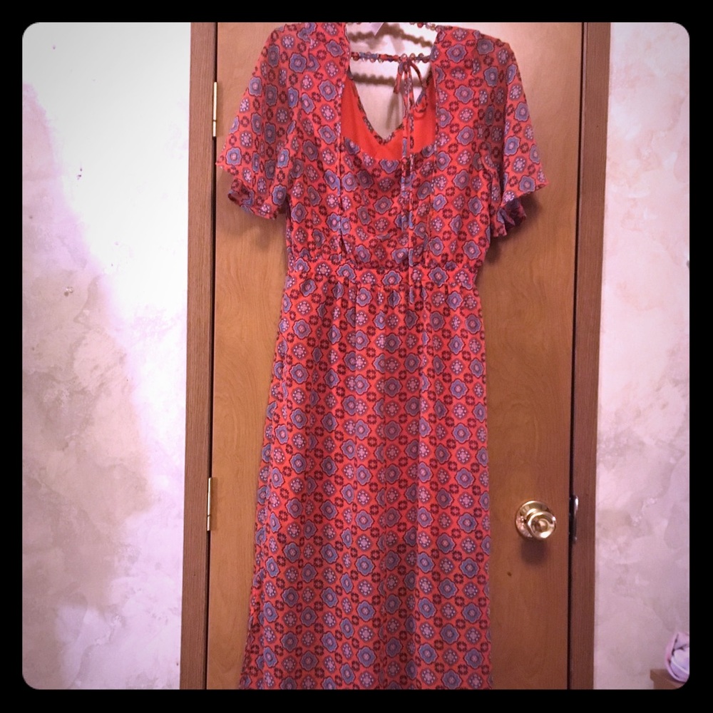Long maxi dress  by Speechless in burnt orange